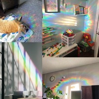 Sun Catcher naklejki ścienne Rainbow lusterko okienne naklejki okno dekoracyjne do sypialni naklejka na wystrój domu twórca tęczy 6
